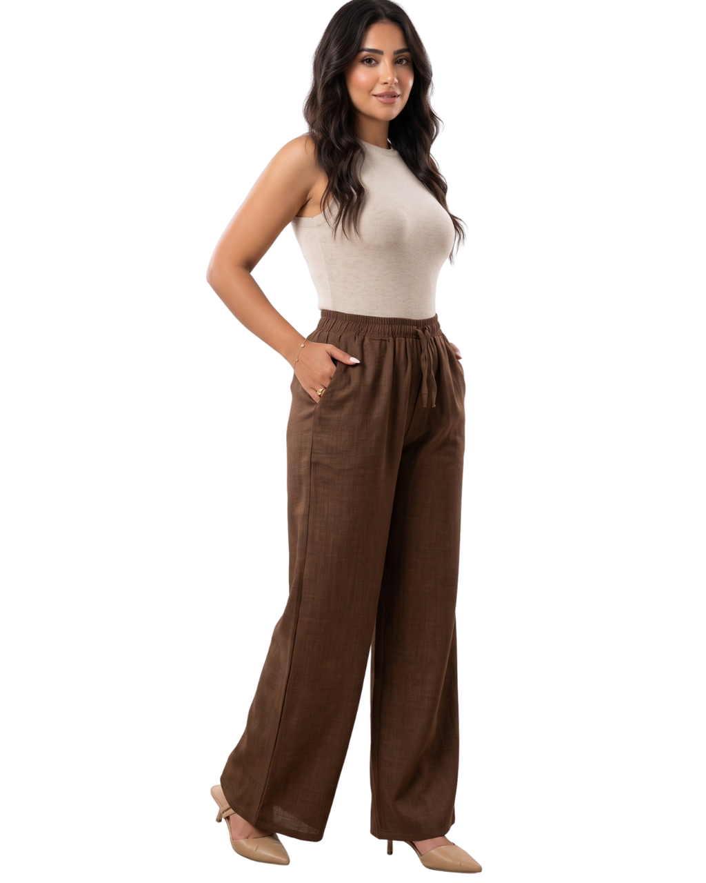 Wide Leg Linen Pants