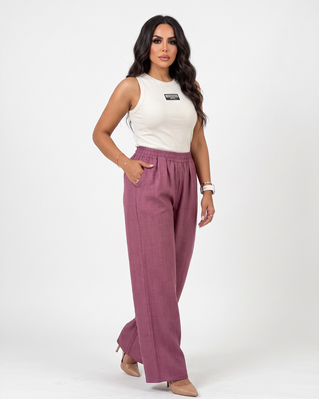 Wide Leg Linen Pants