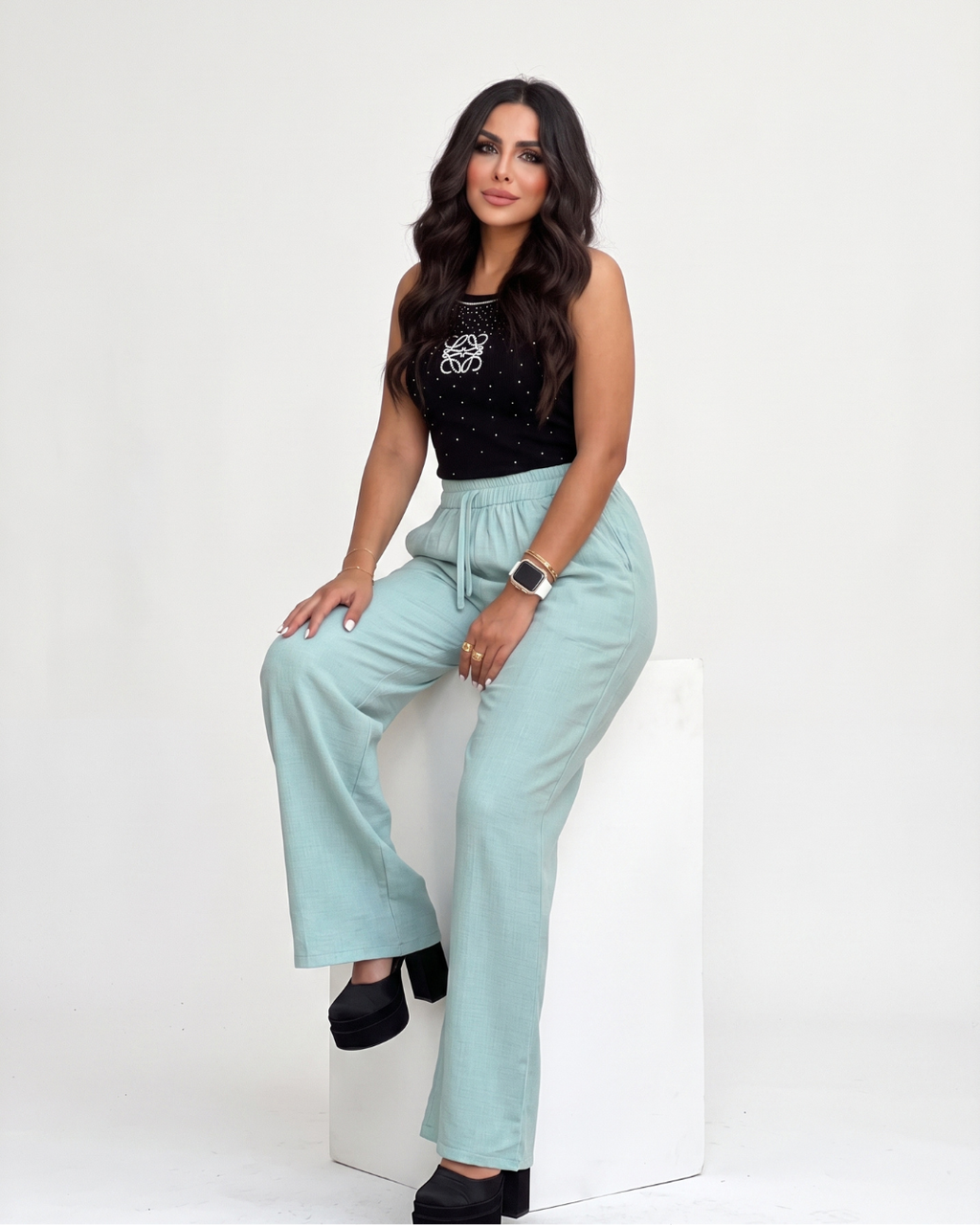 Wide Leg Linen Pants