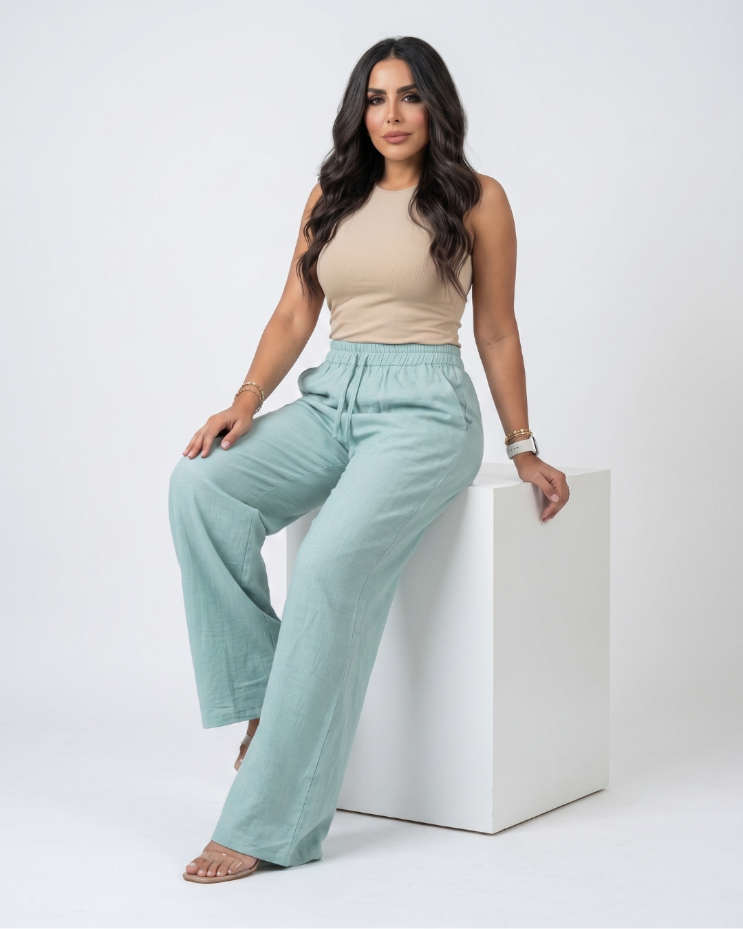 Wide Leg Linen Pants
