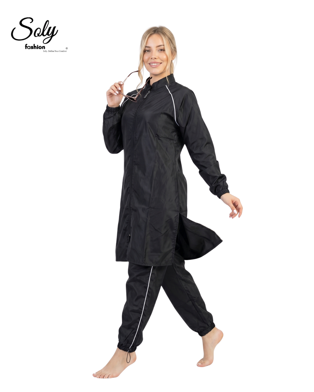 Active Sporty Burkini - Black Modest Swimwear