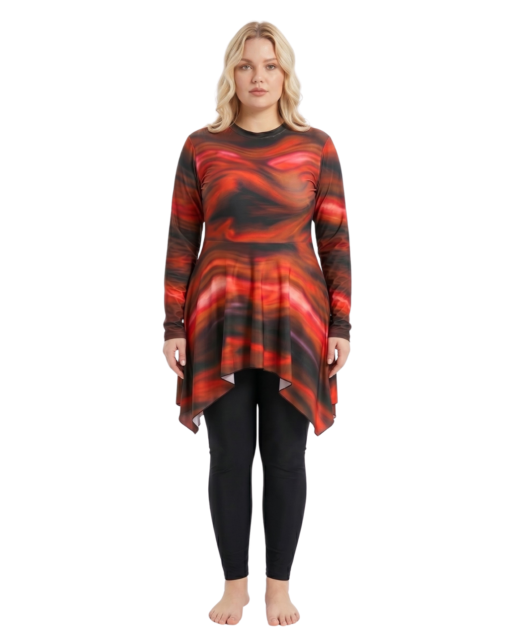 Tie-Dye 3-Piece Burkini – Plus Size