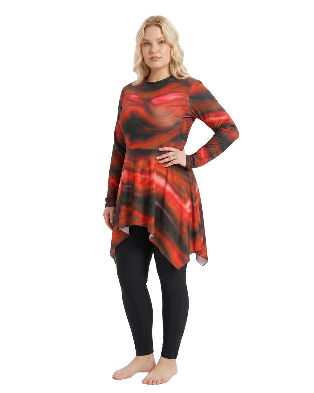 Tie-Dye 3-Piece Burkini – Plus Size