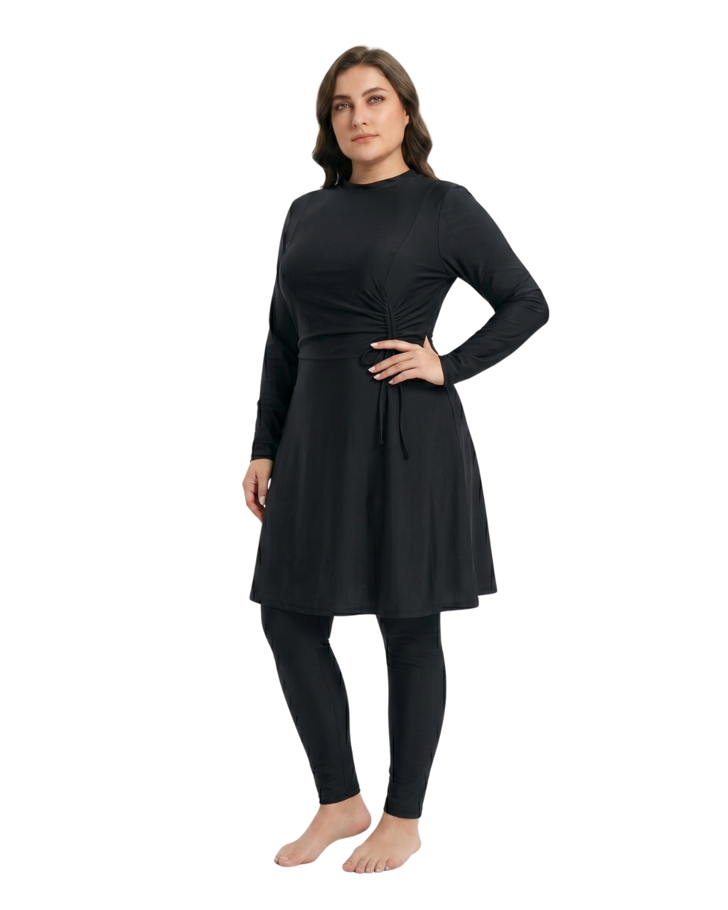 Premium Plus Size Burkini – Solid 3-Piece Set
