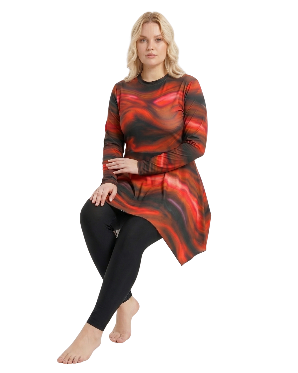 Tie-Dye 3-Piece Burkini – Plus Size