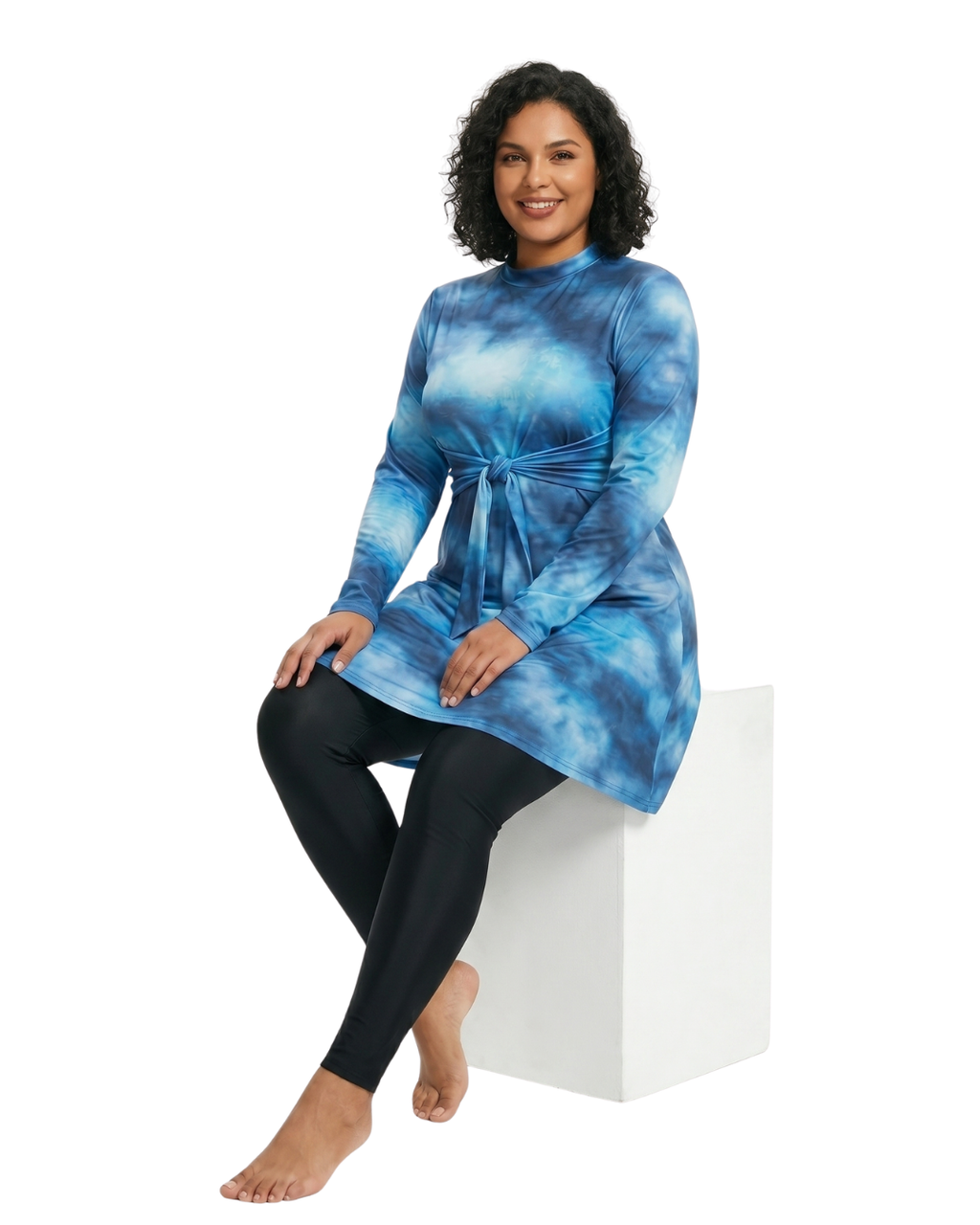 Tie-Dye 3-Piece Burkini – Plus Size