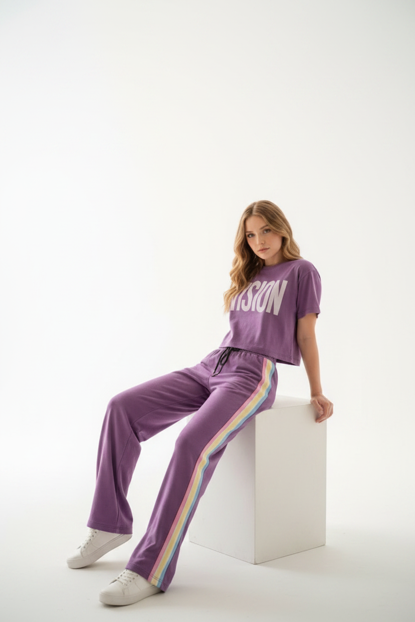 Trendy Wide Leg Girls Set