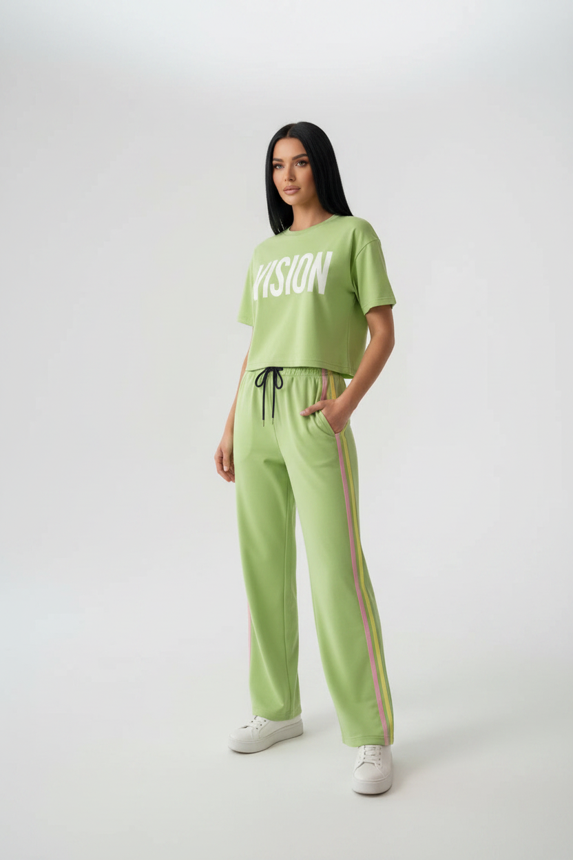 Trendy Wide Leg Girls Set