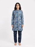 Ocean Marble 3-Piece Burkini - Modest Swimwear with Adjustable Cuffs